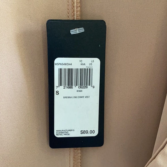 NWT GUESS Brienna Long Draped Vest SIZE S - Picture 10 of 15
